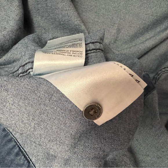 Calvin Klein Jeans Denim Button Up Shirt Blue US L - Picture 11 of 11